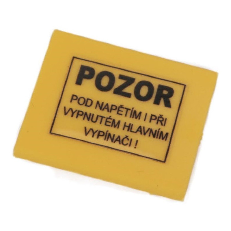 Krytka RSA 4 A pre 4 svornice (žltá - text POD NAPÄTÍM I PRI VYPNUTOM HLAVNOM VYPÍNAČI)