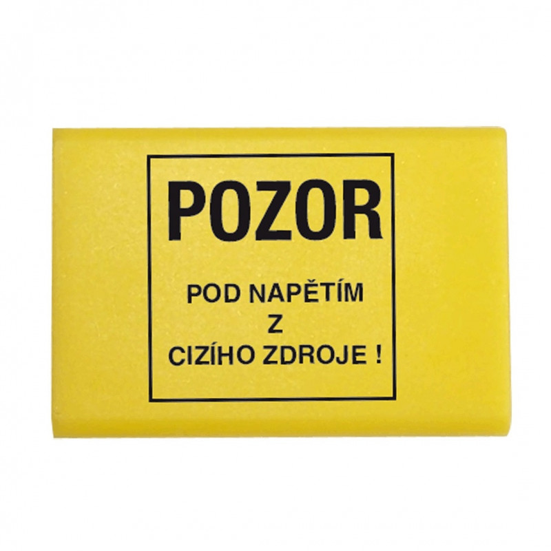 Krytka RSA 4 A pre 4 svornice (žltá - text POD NAPÄTÍM Z CUDZIEHO ZDROJA)