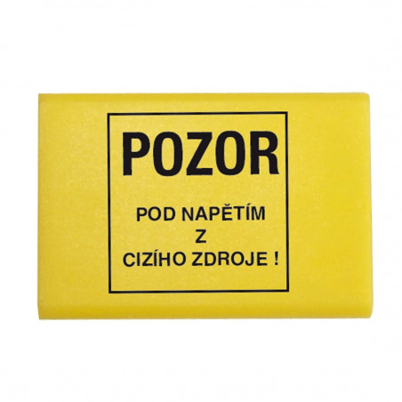 Krytka RSA 4 A pre 4 svornice (žltá - text POD NAPÄTÍM Z CUDZIEHO ZDROJA)